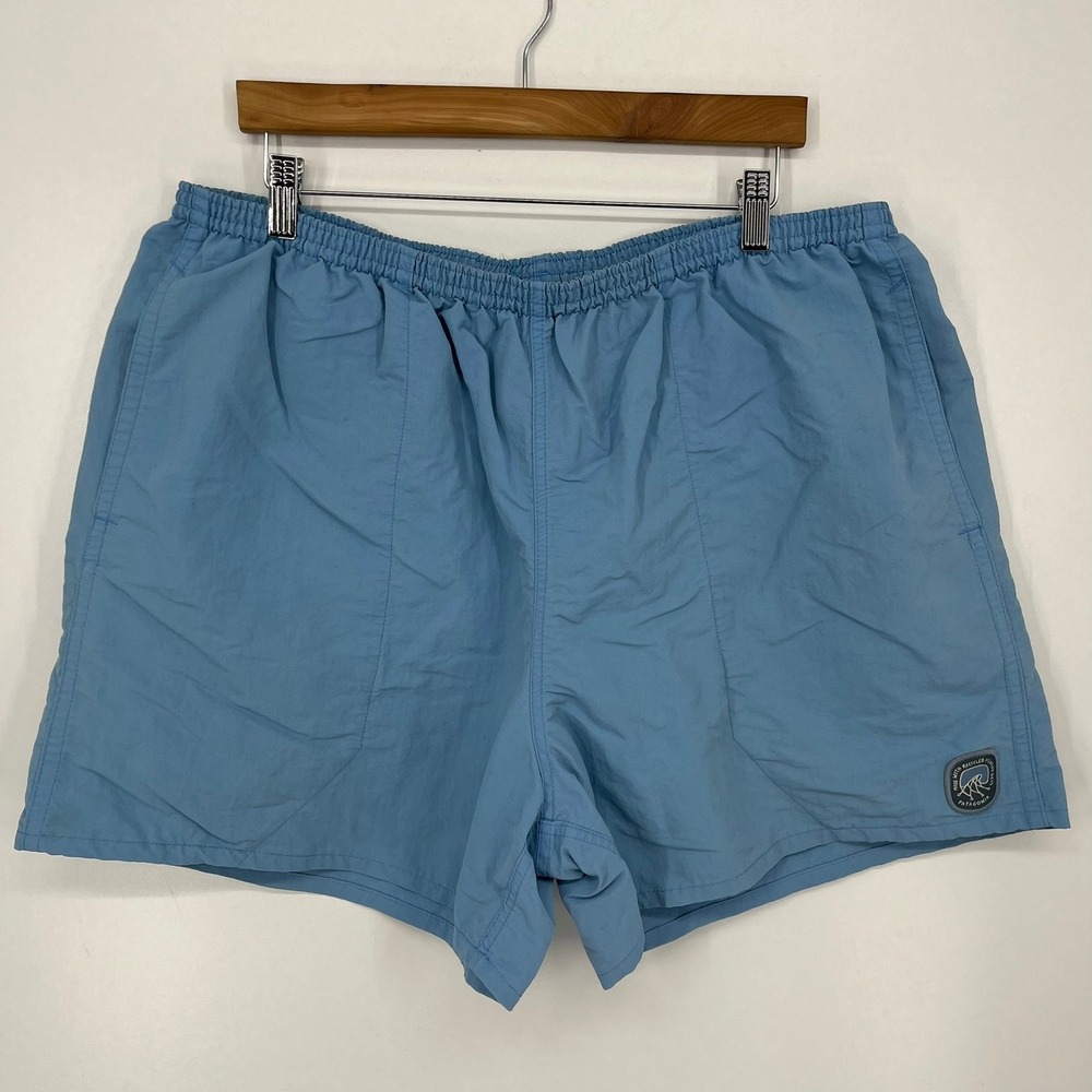 Patagonia Mens XXL Blue NetPlus Baggies Recycled Nylon Shorts 5 Inch Inseam